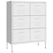 Lady Jillian -  Drawer Cabinet White 80x35x101,5 cm Steel